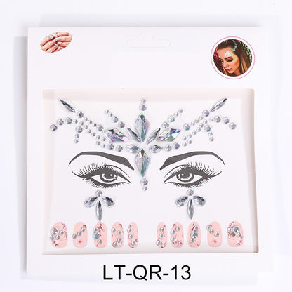 Halloween Face Decoration New Color Face Crystal Sticker Acrylic Diamond Tattoo Sticker