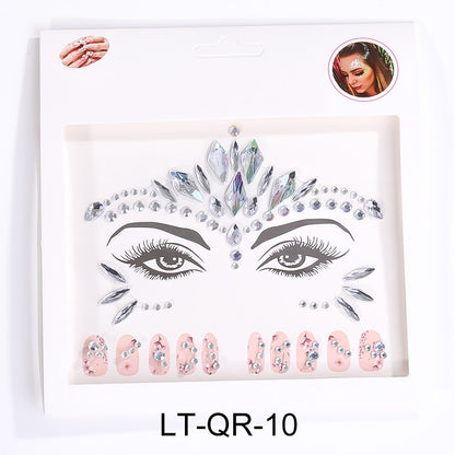 Halloween Face Decoration New Color Face Crystal Sticker Acrylic Diamond Tattoo Sticker