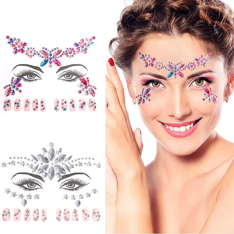 Halloween Face Decoration New Color Face Crystal Sticker Acrylic Diamond Tattoo Sticker