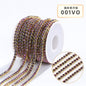Crystal Mocha Fluoresce Stones Sew On Rhinestones Wth Copper Claw Single Row Cup Chain for Garment