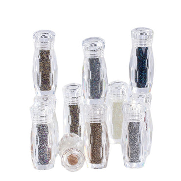New nail art jewelry bottle transparent pixie beads sequins nail rhinestone decoration