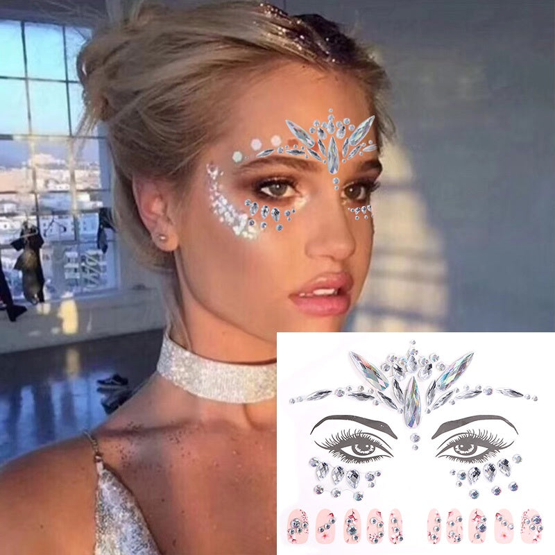 Halloween Face Decoration New Color Face Crystal Sticker Acrylic Diamond Tattoo Sticker