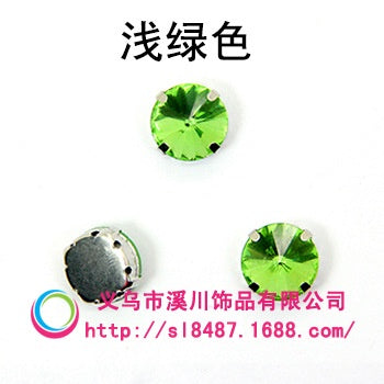 10mm/12mm Satellite Claw Rhinestone Glass Hand Stitched Rhinestone Crystal Material Clothing Accessories Embellished Trinket Accessories Diy Handmade