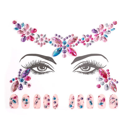 Halloween Face Decoration New Color Face Crystal Sticker Acrylic Diamond Tattoo Sticker