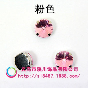 10mm/12mm Satellite Claw Rhinestone Glass Hand Stitched Rhinestone Crystal Material Clothing Accessories Embellished Trinket Accessories Diy Handmade