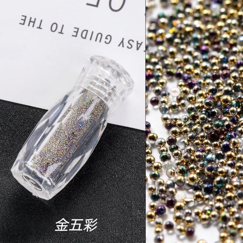 New nail art jewelry bottle transparent pixie beads sequins nail rhinestone decoration