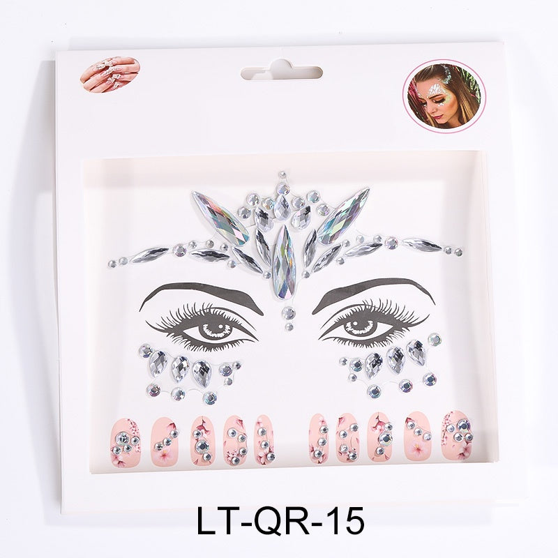 Halloween Face Decoration New Color Face Crystal Sticker Acrylic Diamond Tattoo Sticker