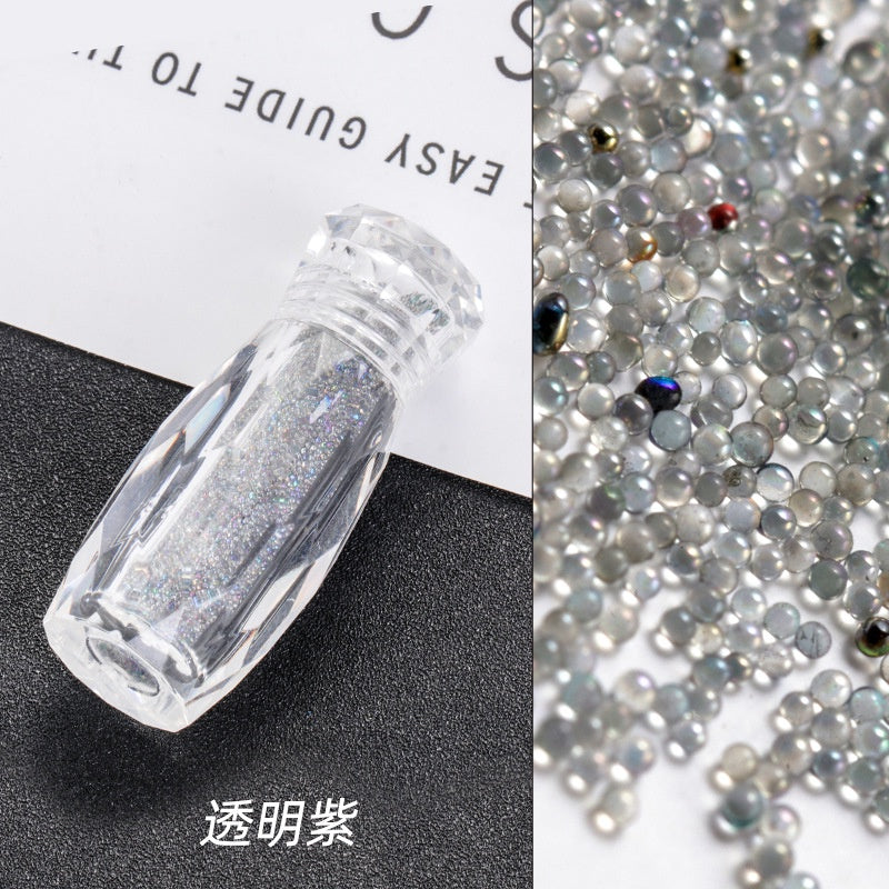 New nail art jewelry bottle transparent pixie beads sequins nail rhinestone decoration