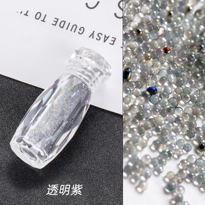New nail art jewelry bottle transparent pixie beads sequins nail rhinestone decoration