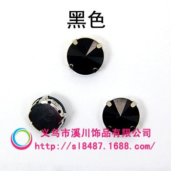 10mm/12mm Satellite Claw Rhinestone Glass Hand Stitched Rhinestone Crystal Material Clothing Accessories Embellished Trinket Accessories Diy Handmade