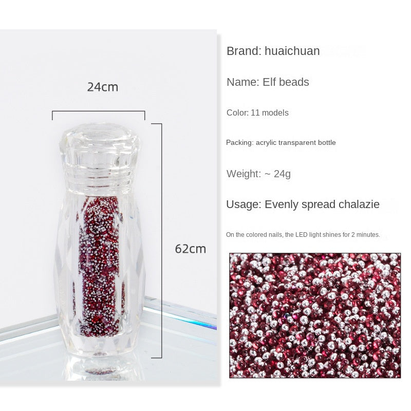 New nail art jewelry bottle transparent pixie beads sequins nail rhinestone decoration
