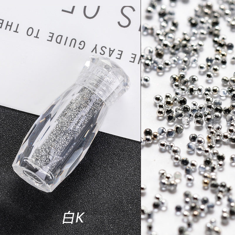 New nail art jewelry bottle transparent pixie beads sequins nail rhinestone decoration