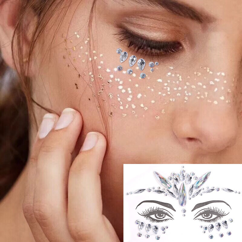 Halloween Face Decoration New Color Face Crystal Sticker Acrylic Diamond Tattoo Sticker
