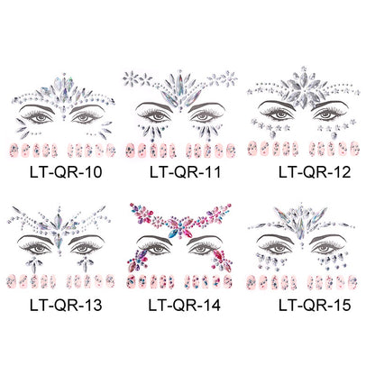 Halloween Face Decoration New Color Face Crystal Sticker Acrylic Diamond Tattoo Sticker