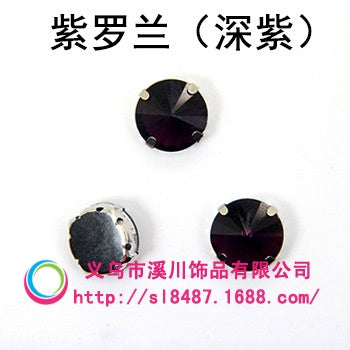 10mm/12mm Satellite Claw Rhinestone Glass Hand Stitched Rhinestone Crystal Material Clothing Accessories Embellished Trinket Accessories Diy Handmade