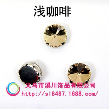 10mm/12mm Satellite Claw Rhinestone Glass Hand Stitched Rhinestone Crystal Material Clothing Accessories Embellished Trinket Accessories Diy Handmade