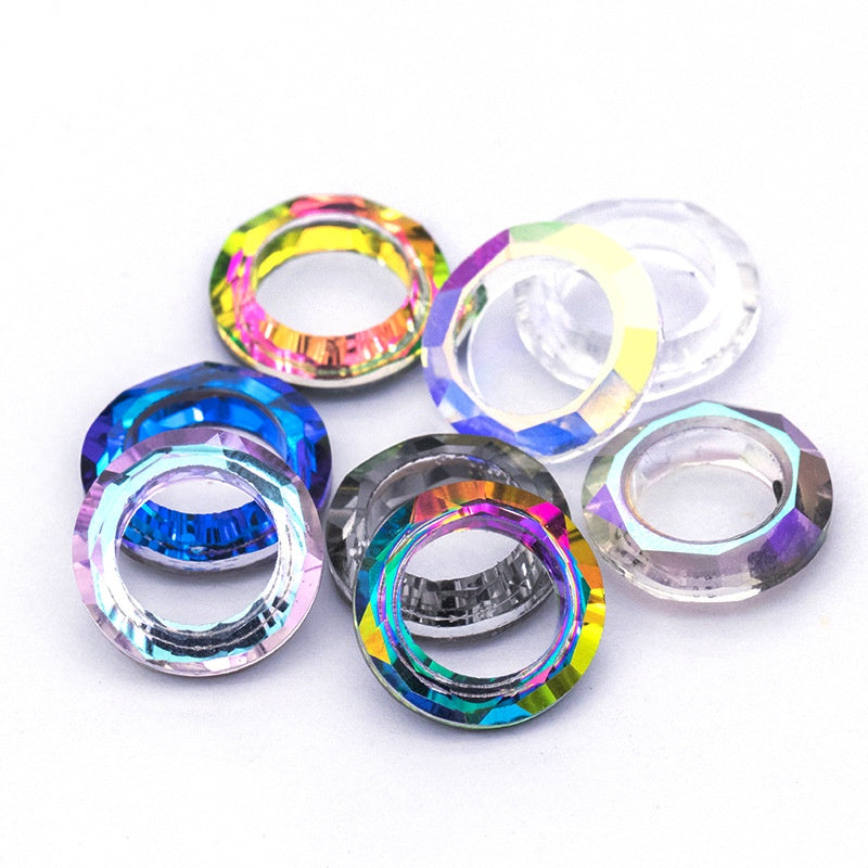 Crystal glass diamond jewelry gemstones sparkling DIY pendant necklace crystal earrings rhinestone accessories