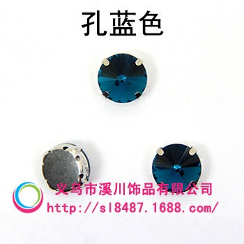 10mm/12mm Satellite Claw Rhinestone Glass Hand Stitched Rhinestone Crystal Material Clothing Accessories Embellished Trinket Accessories Diy Handmade