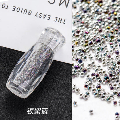 New nail art jewelry bottle transparent pixie beads sequins nail rhinestone decoration