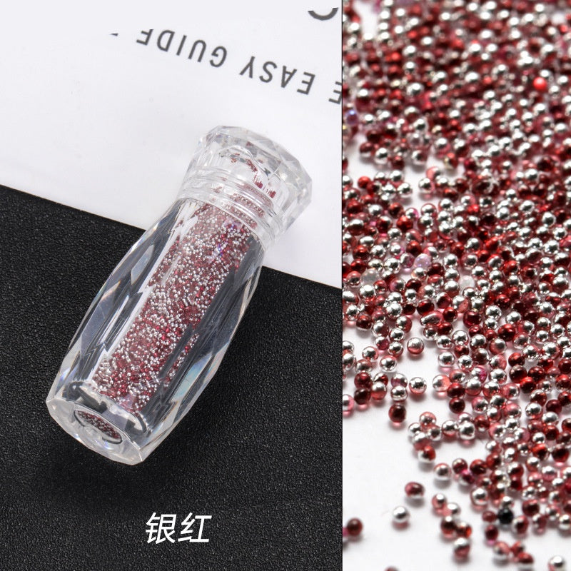 New nail art jewelry bottle transparent pixie beads sequins nail rhinestone decoration