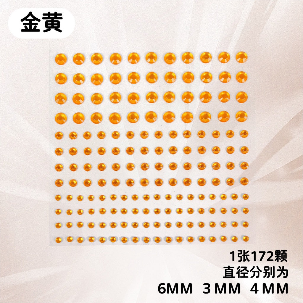 Cross-Border Hot Sell Face Rhinestone Diamond Sticker Eyebrow Eye Pad Forehead Face Decoration Acrylic Crystal Sticker Party Diamond Sticker
