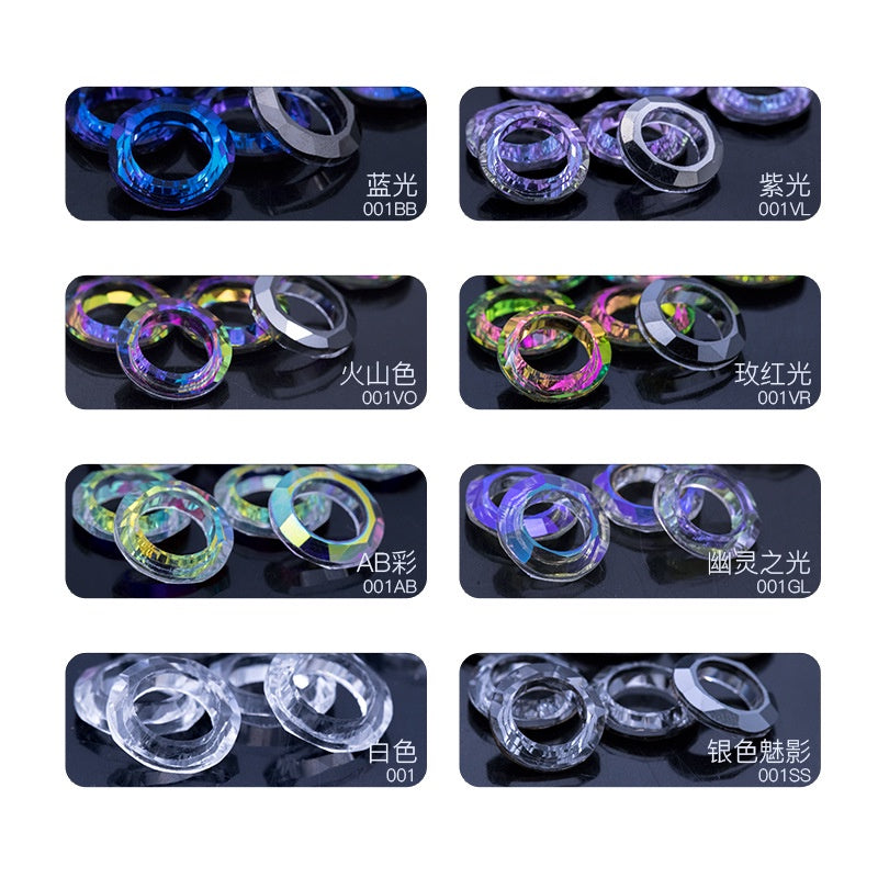Crystal glass diamond jewelry gemstones sparkling DIY pendant necklace crystal earrings rhinestone accessories