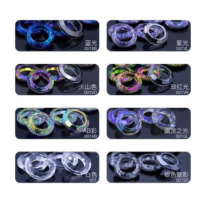 Crystal glass diamond jewelry gemstones sparkling DIY pendant necklace crystal earrings rhinestone accessories
