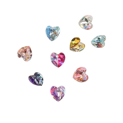 New Designs Laser Series Heart Shape K9 Glass Fancy Rhinestone For DIY Handmade Nail Art Jewelry