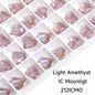 【ready stock】Gemstone jewelry New Design Luxury Sweet Heart IC Series K9 Glass Pointback Rhinestone For Clothing
