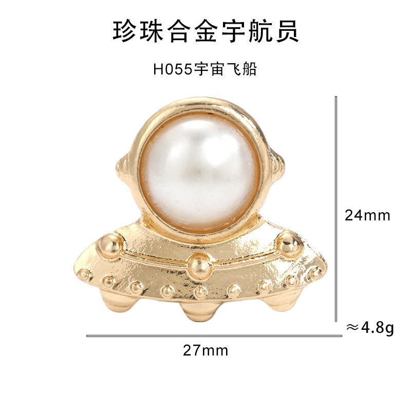 Jane Pearl Navigator's Flight gold alloy AbsDiy handmade hair accessories phone case