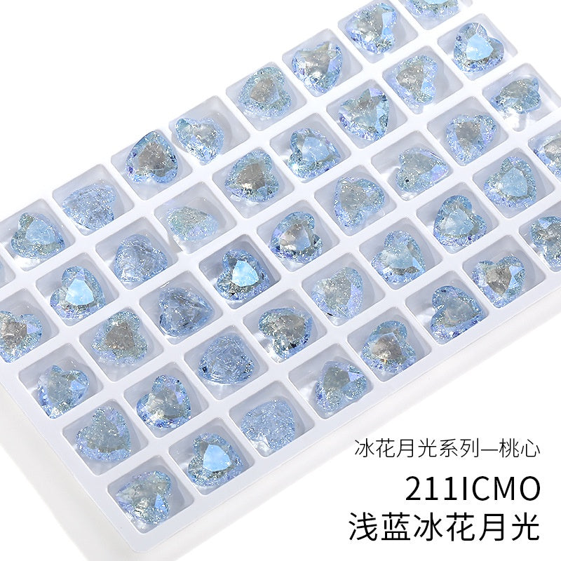 【ready stock】Gemstone jewelry New Design Sweet Shape IC Series Moonlight Color K9 Glass Crystal Rhinestone For Nail Art Accessories
