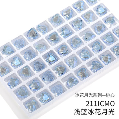 【ready stock】Gemstone jewelry New Design Sweet Shape IC Series Moonlight Color K9 Glass Crystal Rhinestone For Nail Art Accessories
