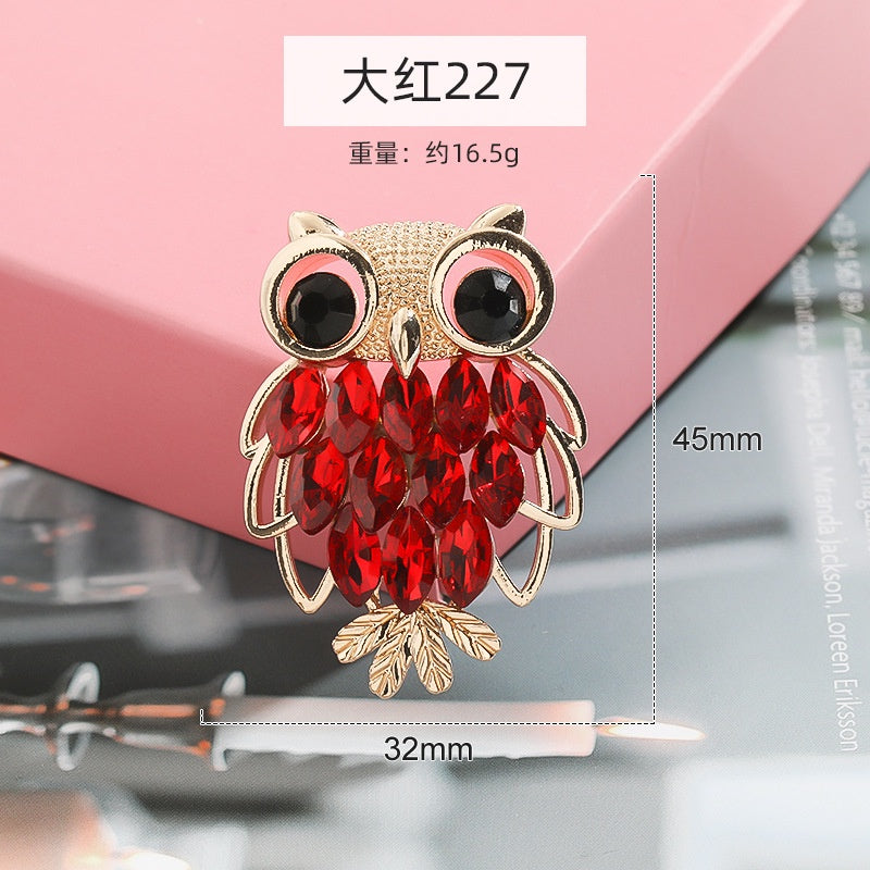 Rhinestone Owl Alloy Accessories Mobile phone case sticker Diy bag clothing alloy accessories