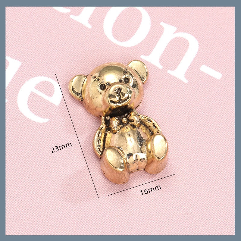 Retro Accessories Zinc Alloy Gold Rabbit Bear Shape DIY Handmade Hair Accessories Phone Case