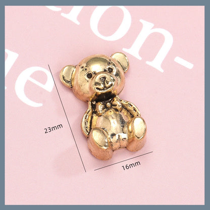 Retro Accessories Zinc Alloy Gold Rabbit Bear Shape DIY Handmade Hair Accessories Phone Case