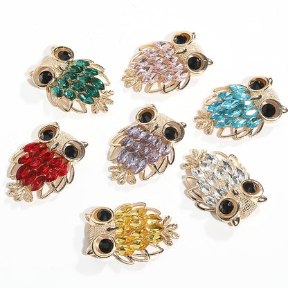 Rhinestone Owl Alloy Accessories Mobile phone case sticker Diy bag clothing alloy accessories