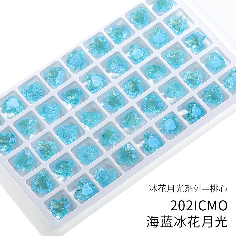 【ready stock】Gemstone jewelry New Design Sweet Shape IC Series Moonlight Color K9 Glass Crystal Rhinestone For Nail Art Accessories