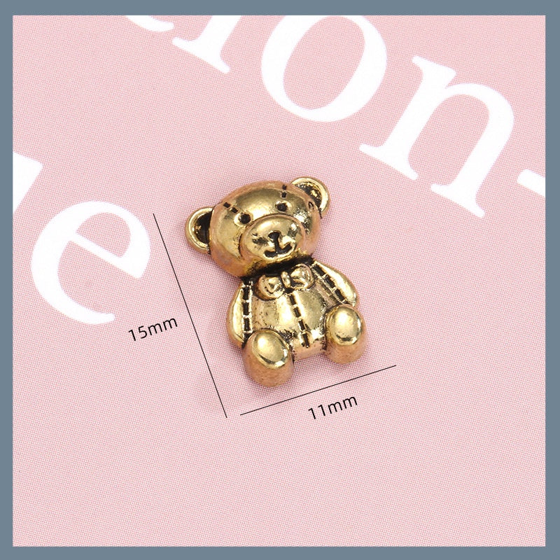 Retro Accessories Zinc Alloy Gold Rabbit Bear Shape DIY Handmade Hair Accessories Phone Case