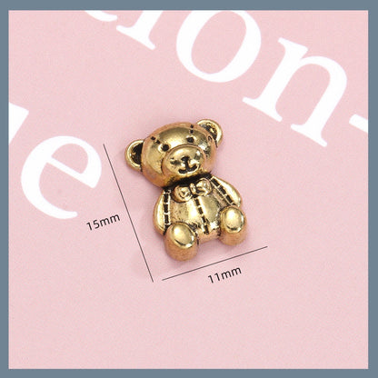 Retro Accessories Zinc Alloy Gold Rabbit Bear Shape DIY Handmade Hair Accessories Phone Case