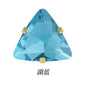 Gold-bottomed Triangle Hand Stitched Rhinestone Glass Crystal Claw Rhinestone Diy Wedding Dress Shoe Size Accessories
