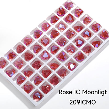 【ready stock】Gemstone jewelry New Design Sweet Shape IC Series Moonlight Color K9 Glass Crystal Rhinestone For Nail Art Accessories