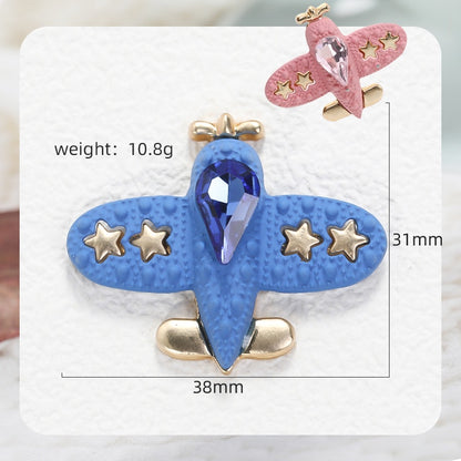 Hot Selling DIY Hair Zinc Alloy Cartoon Airplane Crocs Mobile Phone Case DIY Accessories