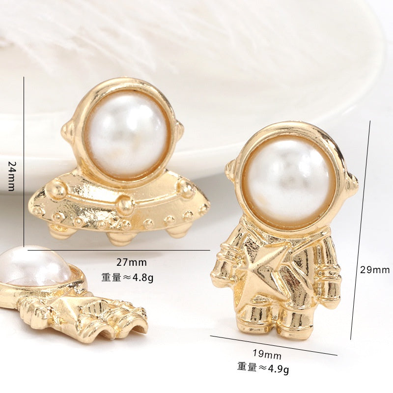 Jane Pearl Navigator's Flight gold alloy AbsDiy handmade hair accessories phone case