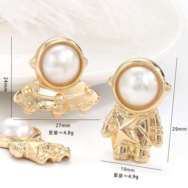 Jane Pearl Navigator's Flight gold alloy AbsDiy handmade hair accessories phone case