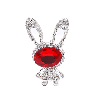 Alloy Animal Rabbit Shape Rhinestone Diy Hole Shoe Accessories Removable Shoe Buckle Shoe Flower Handmade