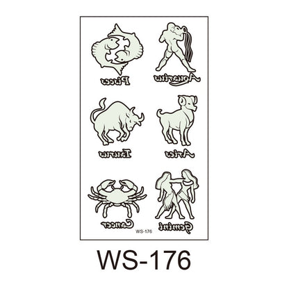 Luminous Tattoo Stickers - Glow in The Dark Temporary Tattoos for Party and Festival