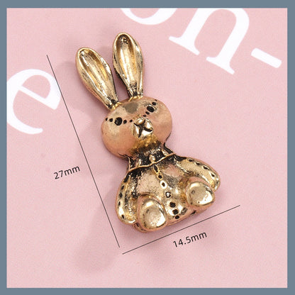 Retro Accessories Zinc Alloy Gold Rabbit Bear Shape DIY Handmade Hair Accessories Phone Case