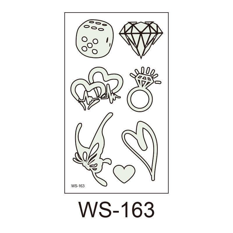 Luminous Tattoo Stickers - Glow in The Dark Temporary Tattoos for Party and Festival