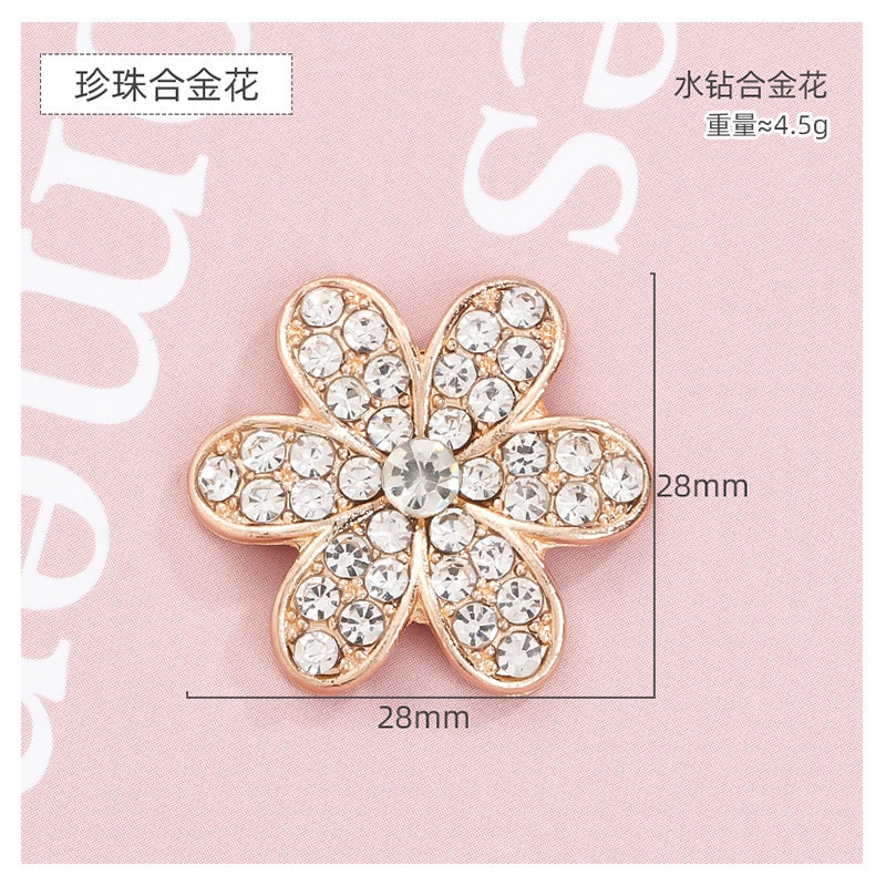 Crocs Accessories Pearls Girls Alloy Rhinestone Hair Accessories DIY Handemade