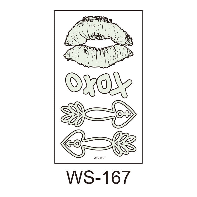 Luminous Tattoo Stickers - Glow in The Dark Temporary Tattoos for Party and Festival